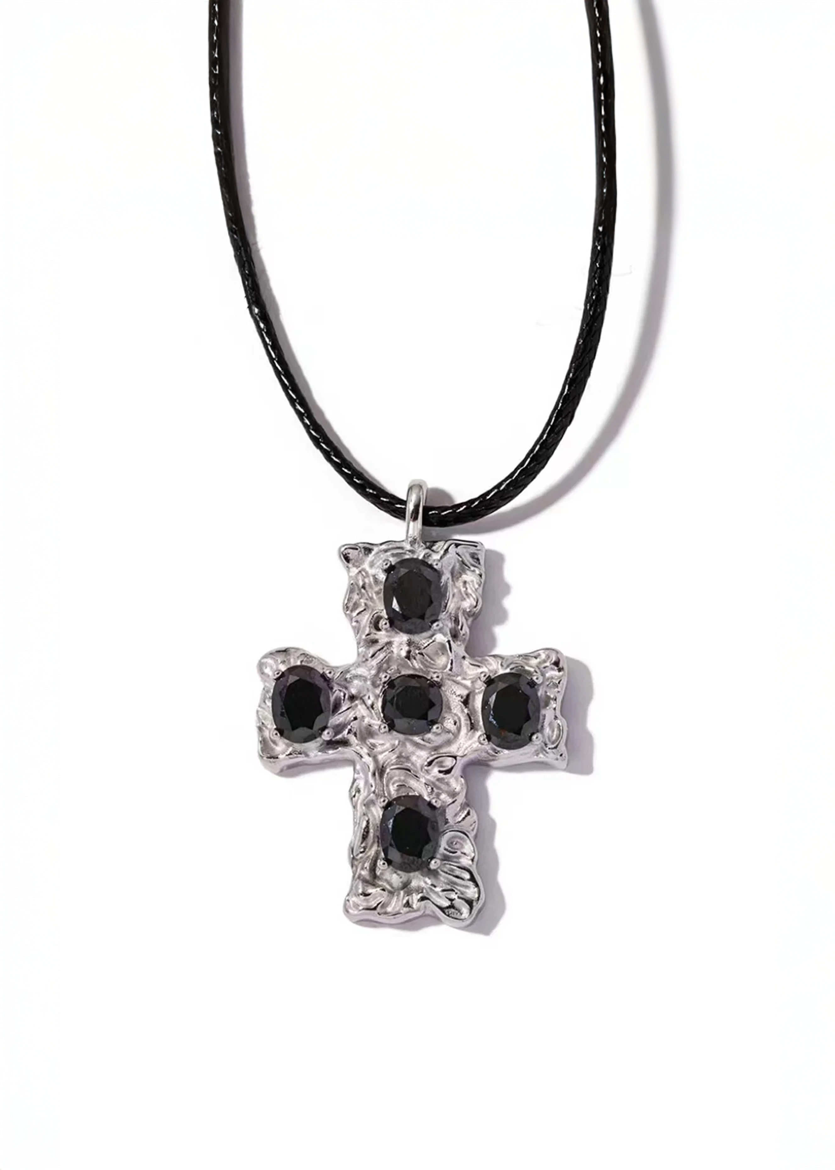 Britt Silver Cross Necklace