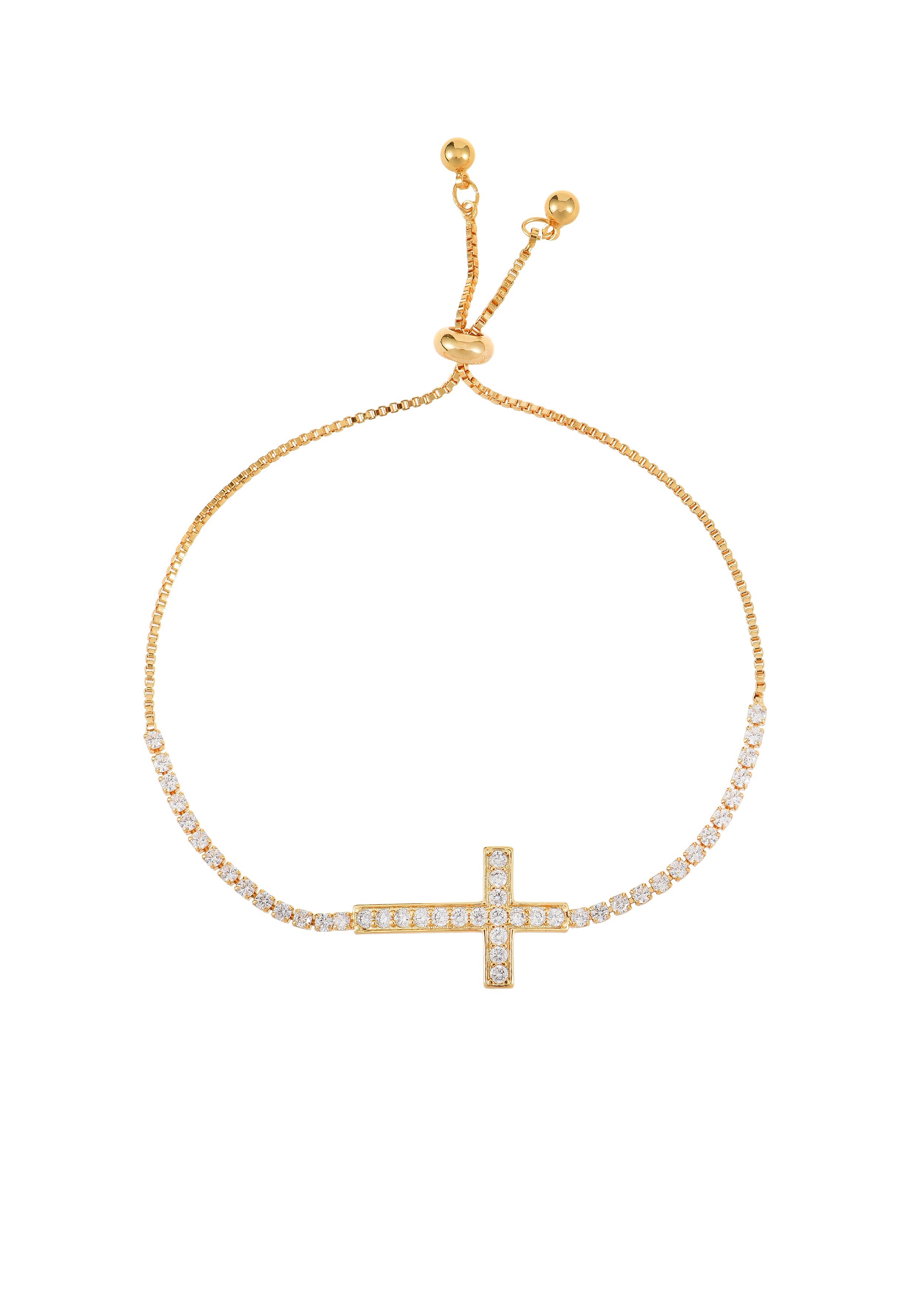 Foufou Glittering Cross Bracelet