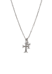 Val Duo Cross Silver Necklace