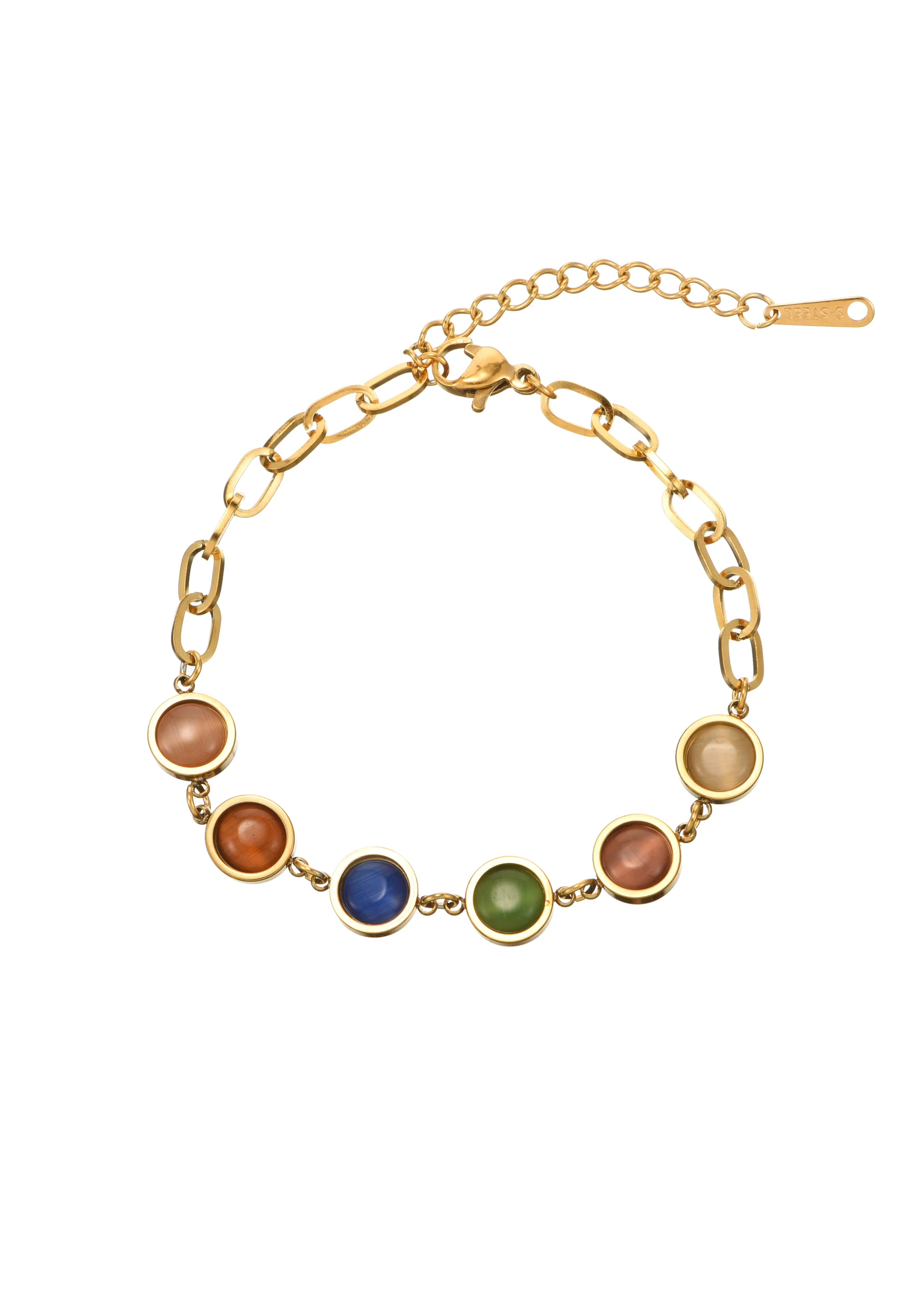 Antonella Colorful Golden Bracelet
