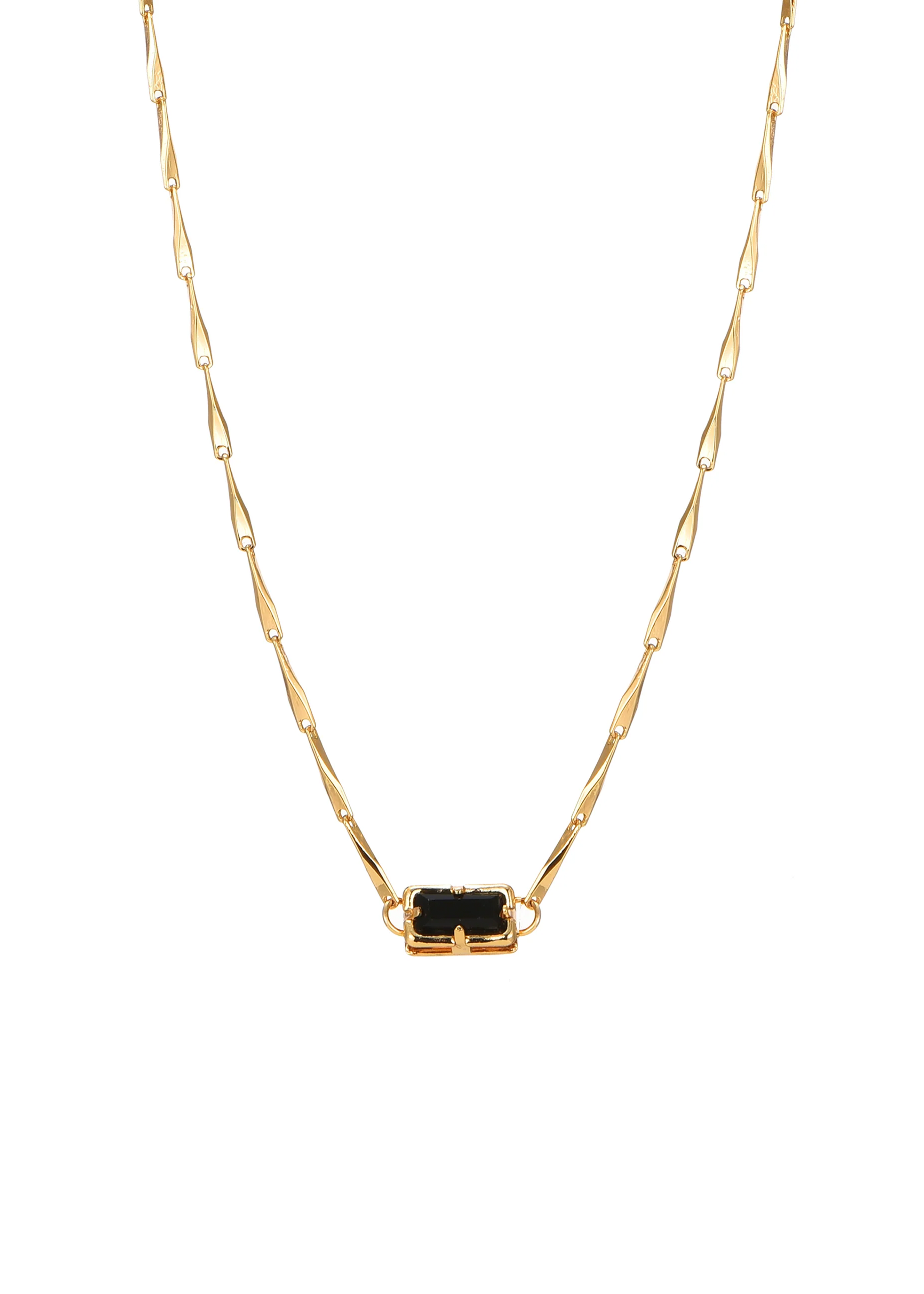 Madelaine Black Stone Necklace