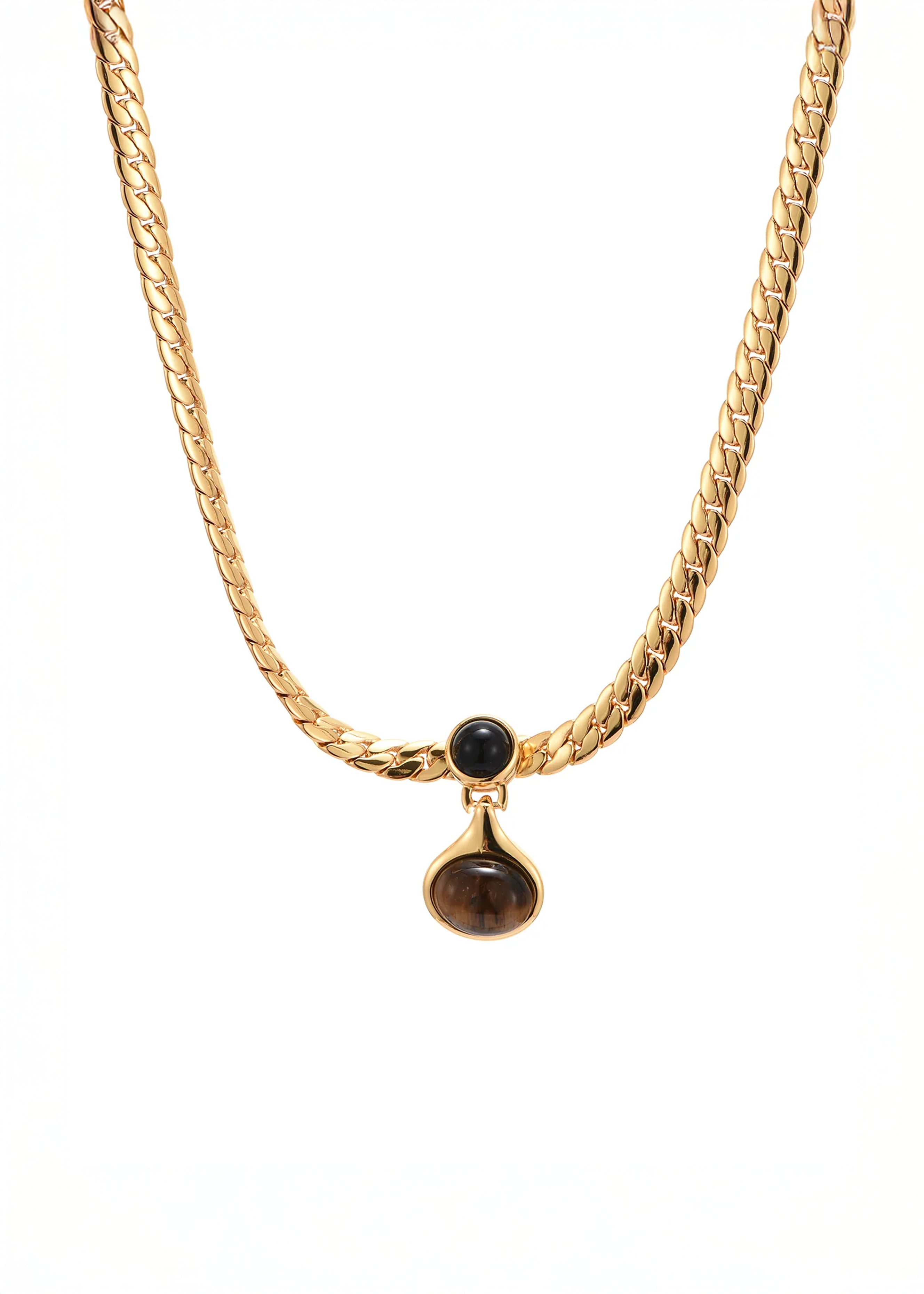 Cornelia Tiger's Eye Myth Golden Necklace