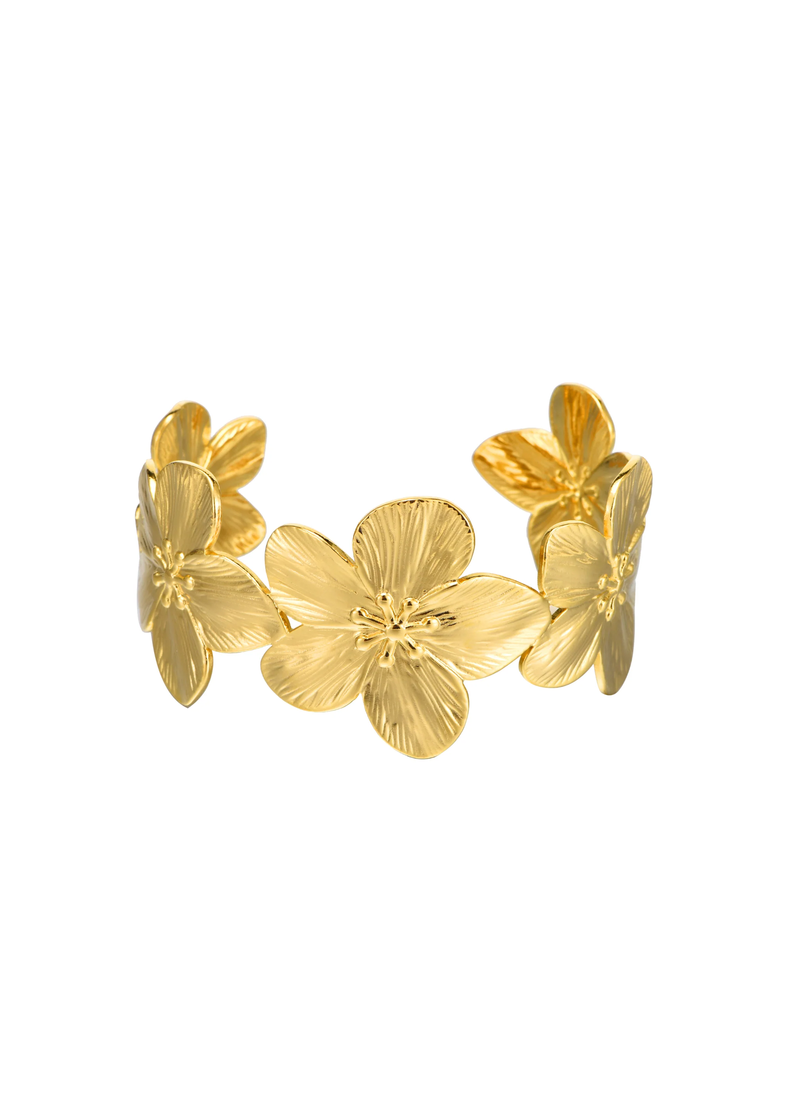 Jungle Flower Siesta Golden Bracelet – Vintage Jewelry for Women Jungle Flower Siesta Golden Bracelet – Vintage Jewelry for Women