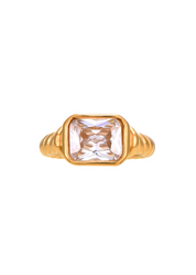 Anillo Karema Diamante Dorado