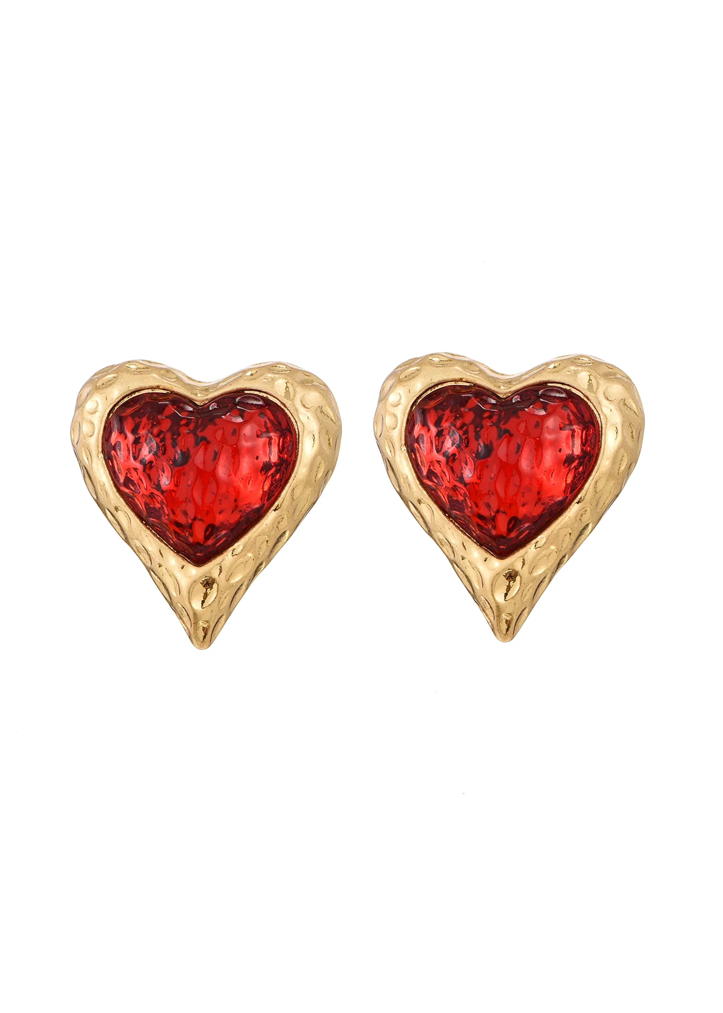 Adam Love In All Shape Red Earrings