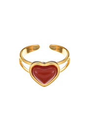 Emily Carnelian Summer Golden Ring