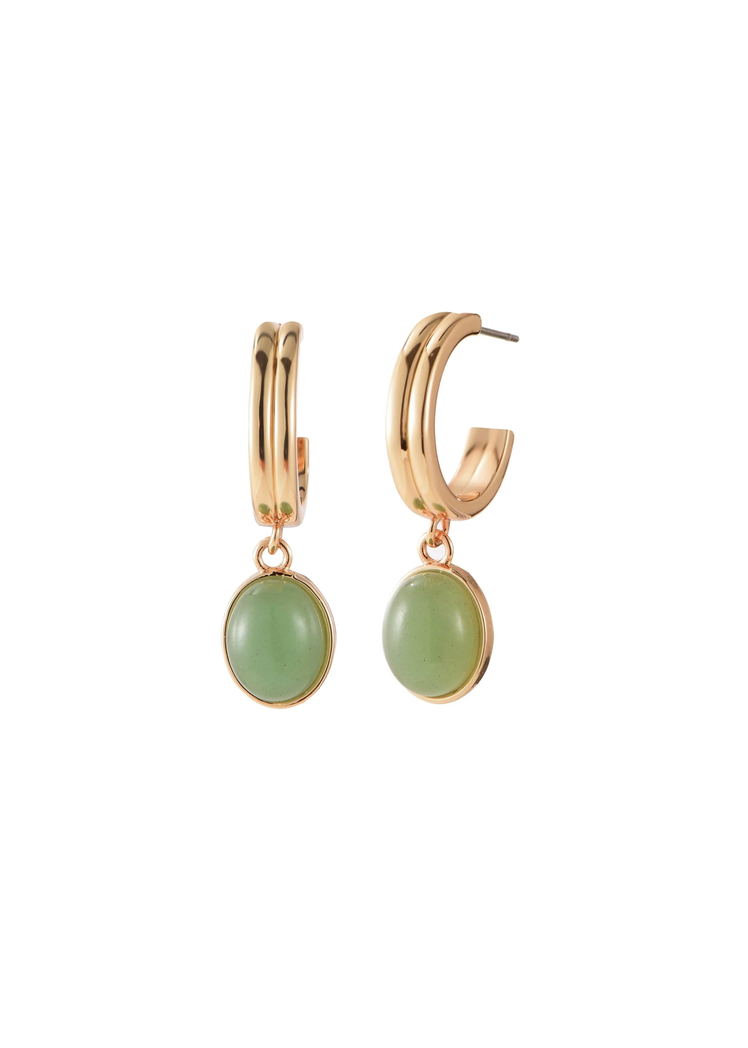 Pendientes Jaded Dorados