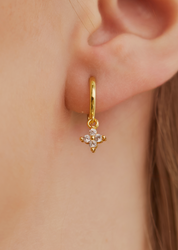 Penelope Glittering Clover Earrings