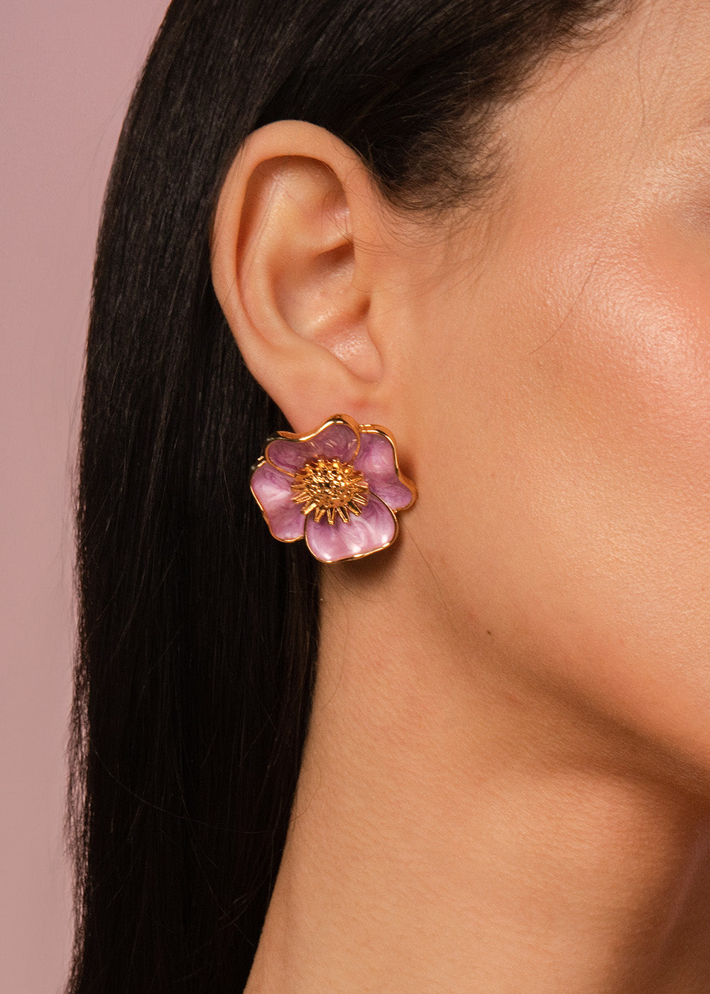 Cherry Bloom Pink Vintage Earrings