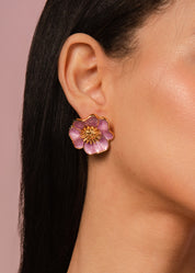 Cherry Bloom Pink Vintage Earrings