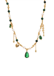 Maelle Green Romantic Golden Necklace
