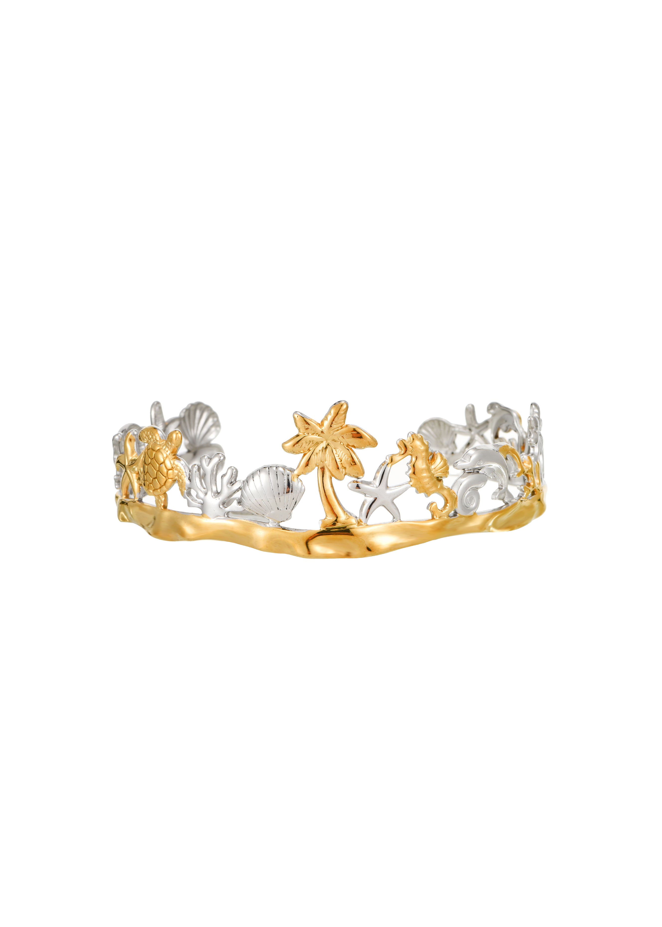 Tropical Golden Silver Bracelet