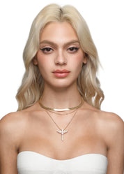 Supergirl Pink Power Necklace - Golden