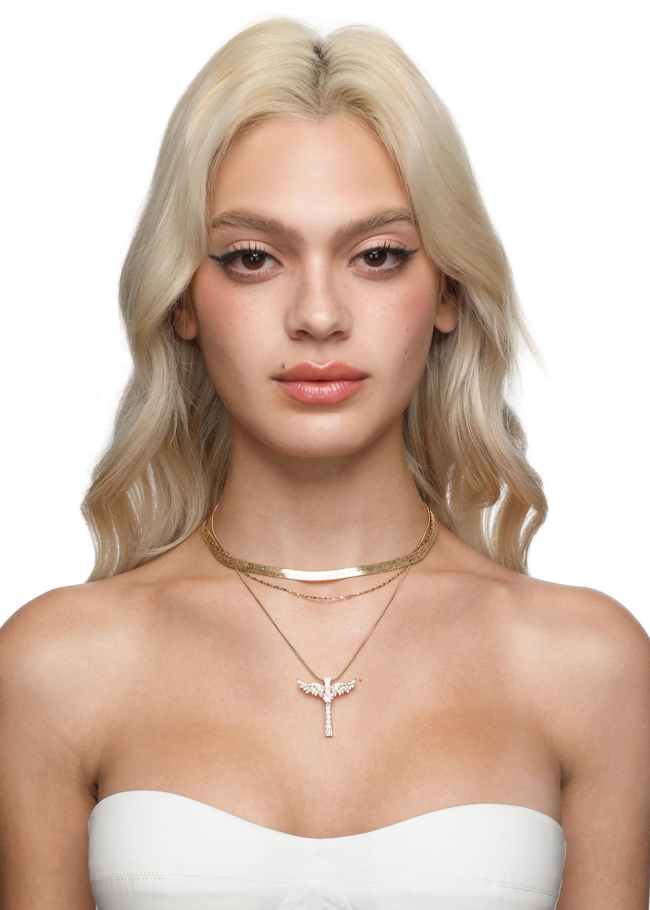 Supergirl Pink Power Necklace - Golden