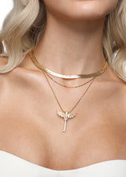 Supergirl Pink Power Necklace - Golden