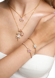 James Star Golden Glittering Bracelet