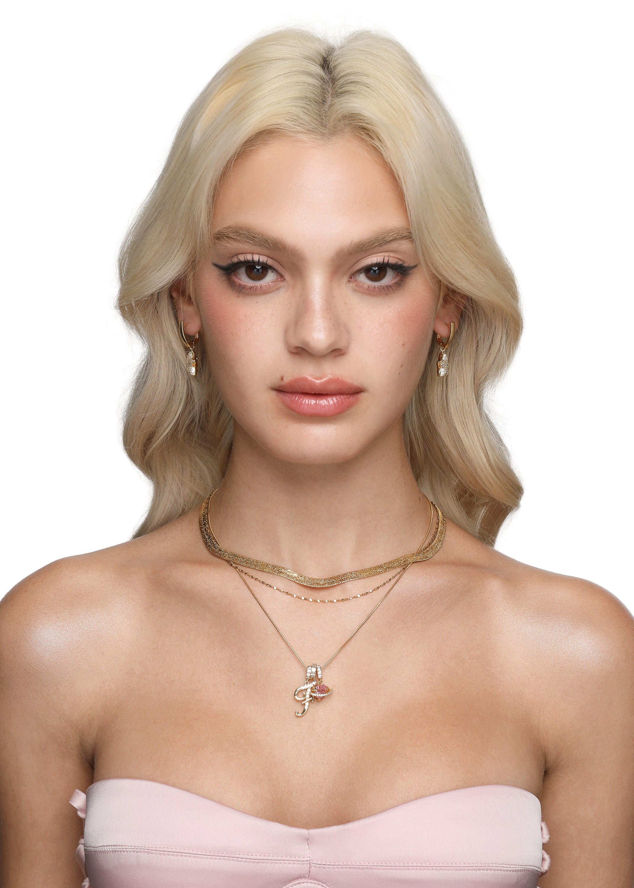 Love Alphabets Golden Necklace