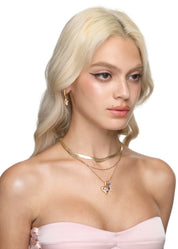 Foufou Heart Alphabets Necklace - Golden