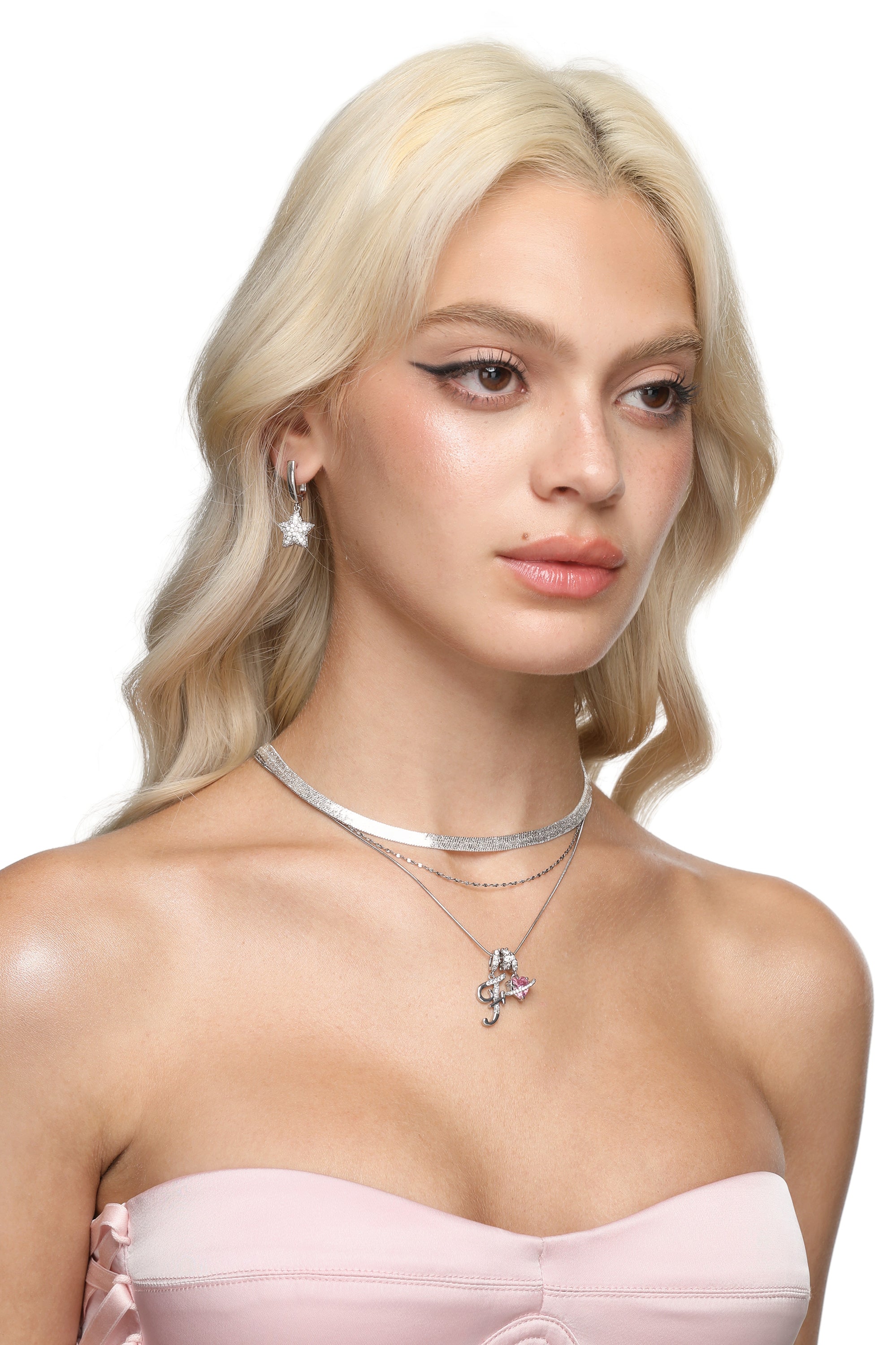 Love Alphabets Silver Necklace