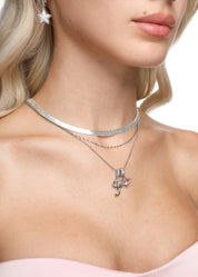 Love Alphabets Silver Necklace