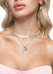 Love Alphabets Silver Necklace