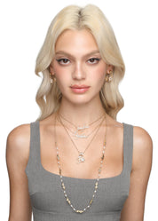 Star Alphabets Golden Necklace