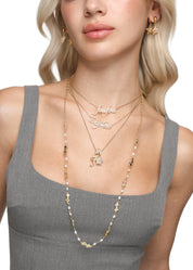 Star Alphabets Golden Necklace