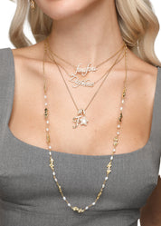 Star Alphabets Golden Necklace