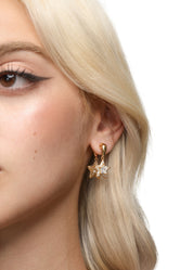 Double Star Earrings - Golden