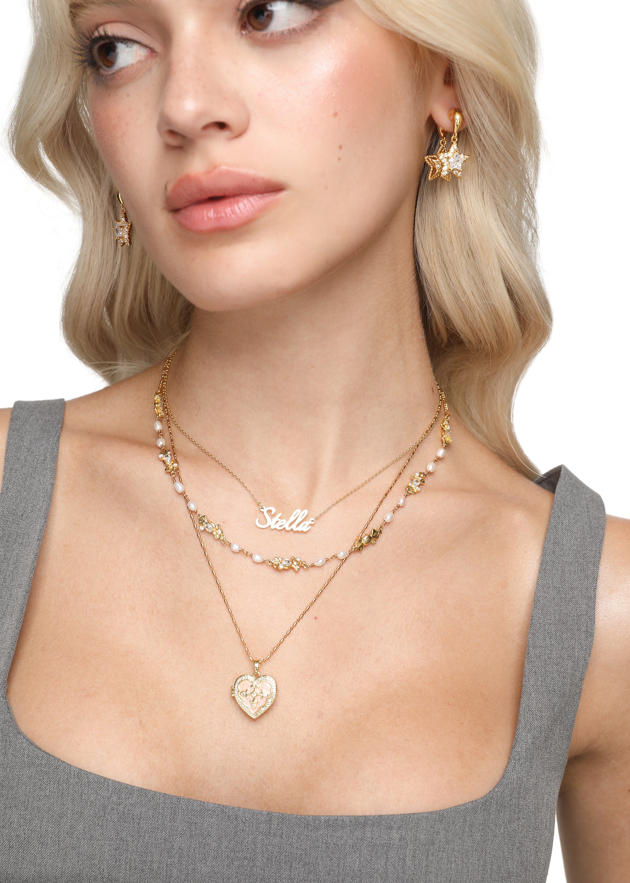 Collar Laurent Perla Dorada