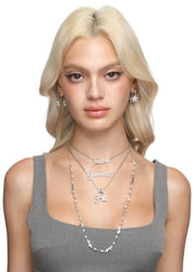 Star Alphabets Silver Necklace