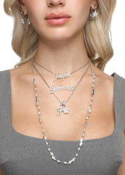 Star Alphabets Silver Necklace