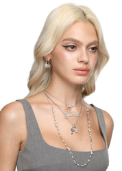 Double Star Earrings - Silver