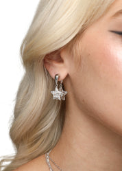 Double Star Earrings - Silver