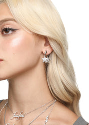 Double Star Earrings - Silver