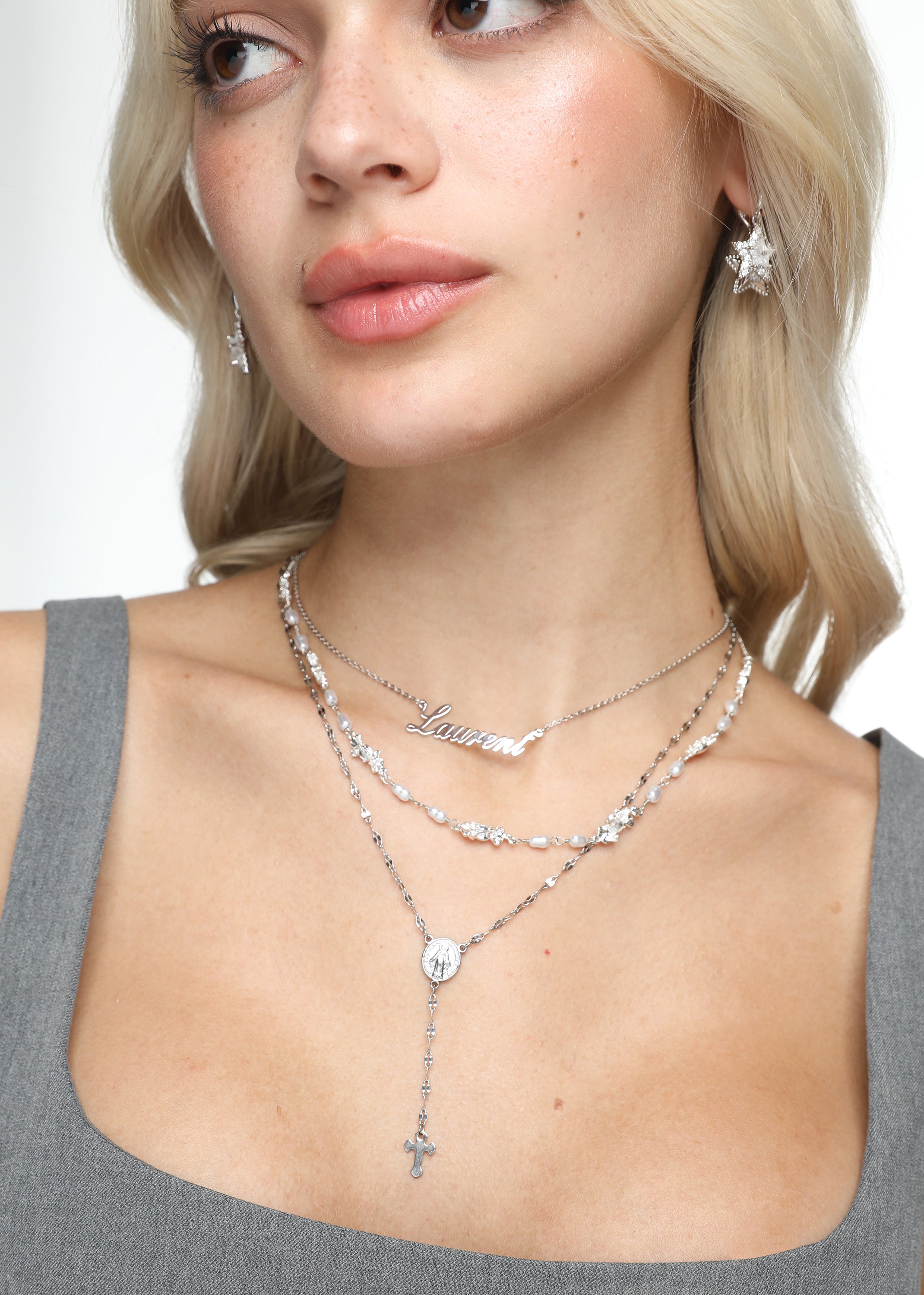 Collar Laurent Perla Dorada