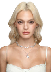 Jane Star Sun Necklace - Blue Silver