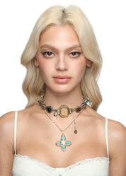 Lou Turquoise Golden Necklace