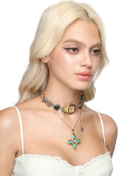 Lou Turquoise Golden Necklace