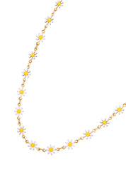 Erica Daisy Flower Golden Necklace