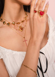 Isabelle Bold Love Golden Chain Bracelet