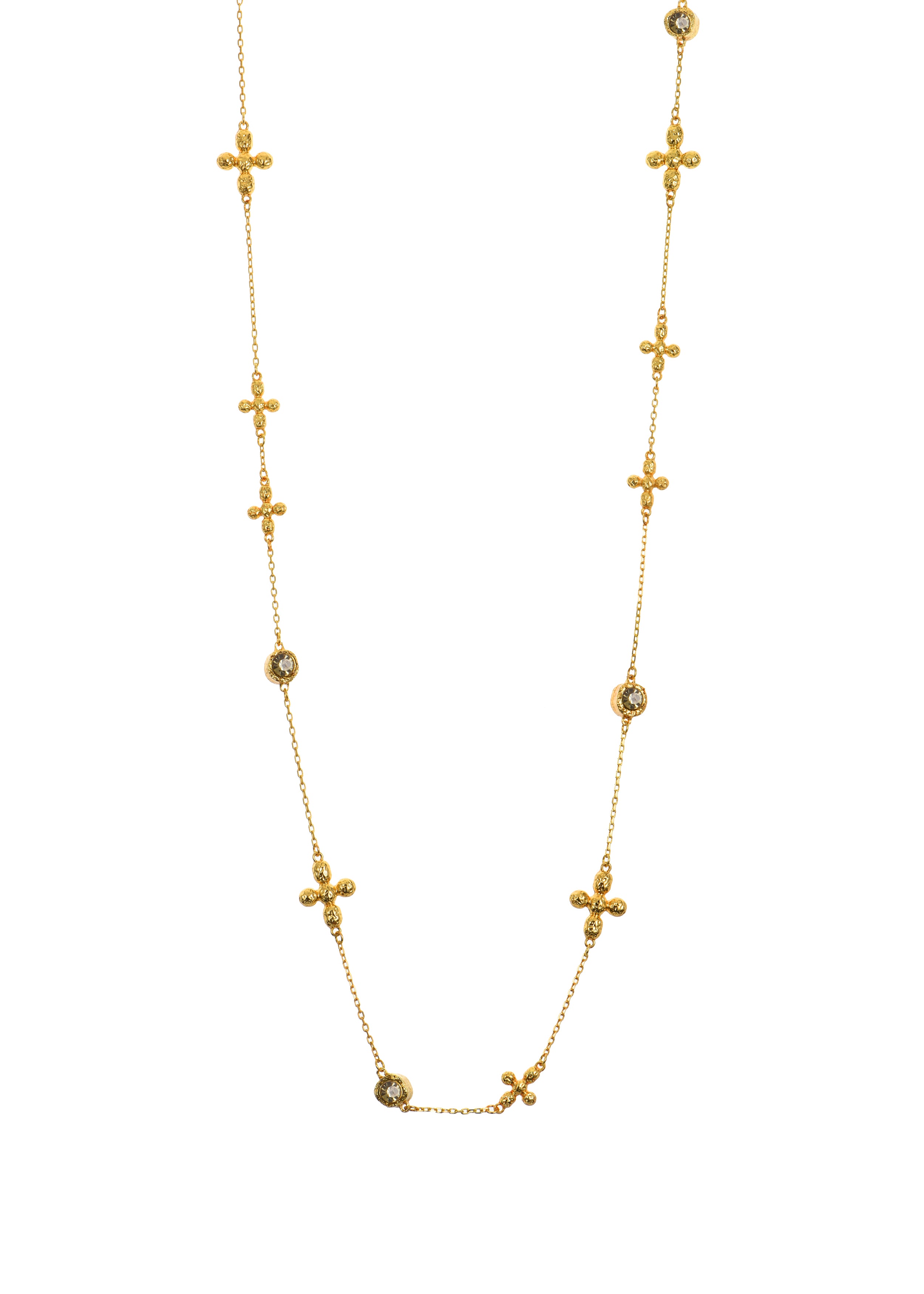 Nicole Cross Long Chain Necklace