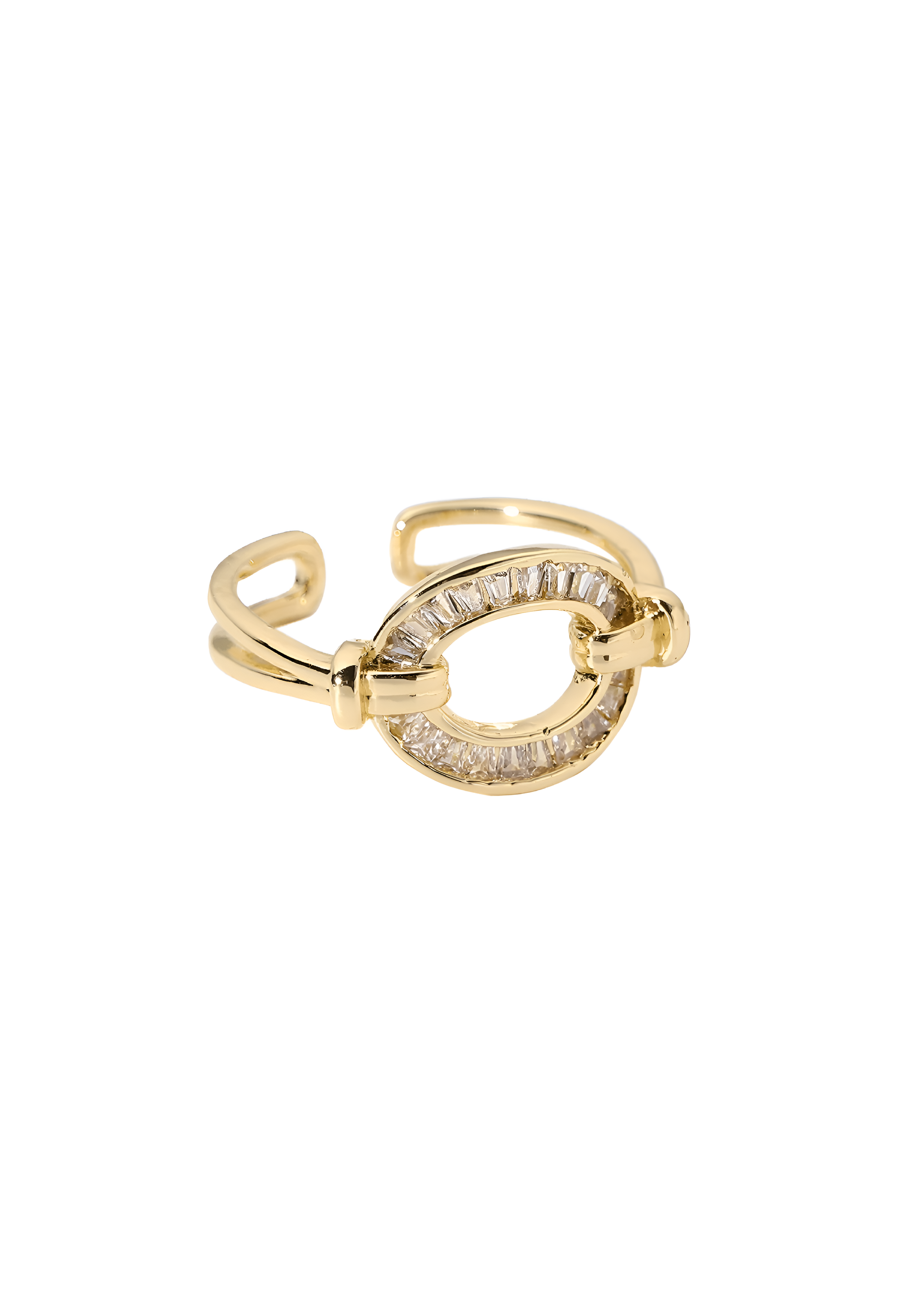 Anillo Alexine de diamantes dorados