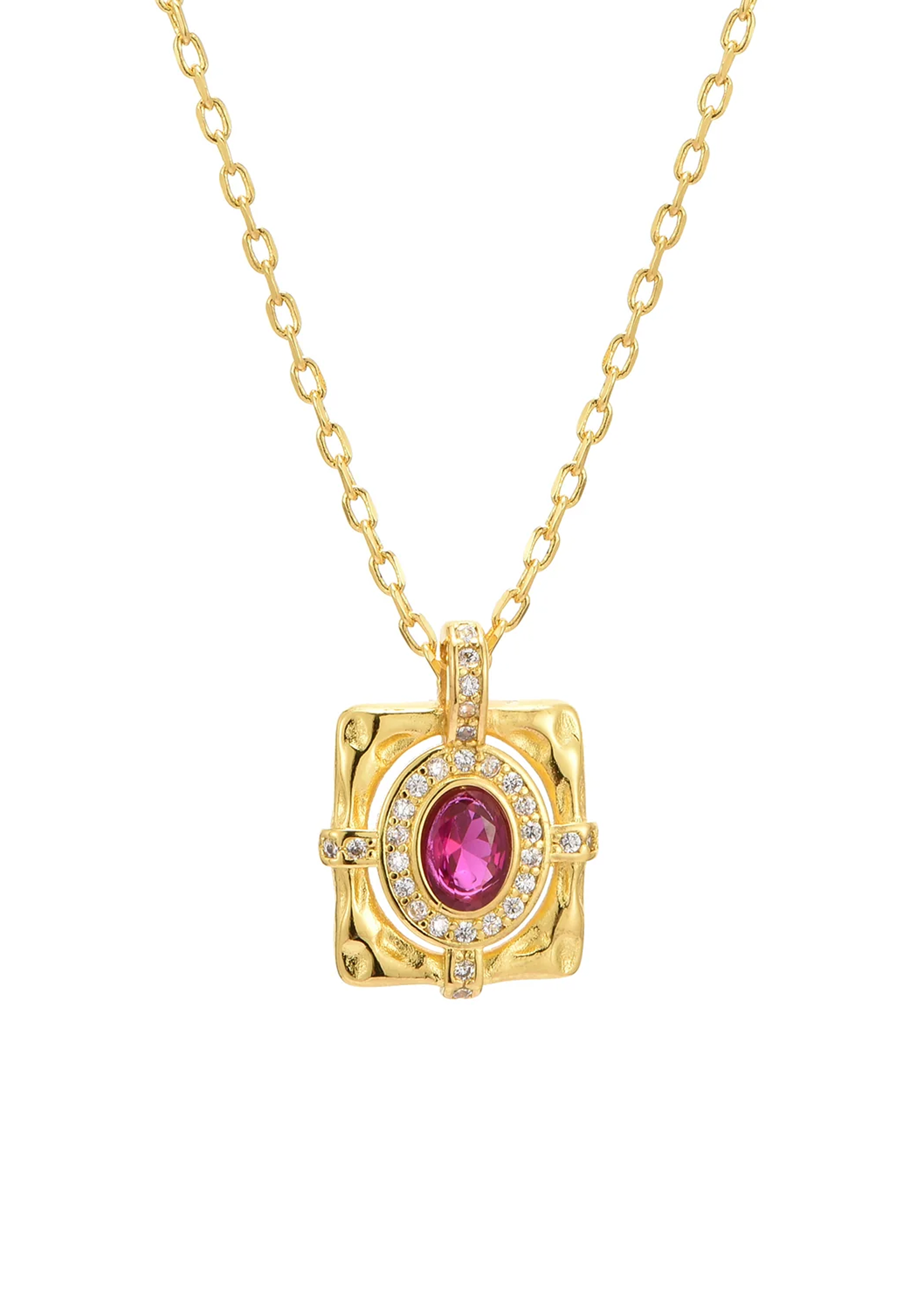 Arthur Red Vintage Golden Necklace
