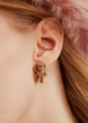 Hug Me Bear I Heart Earrings