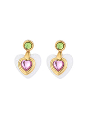 Roxy Pink Heart Earrings
