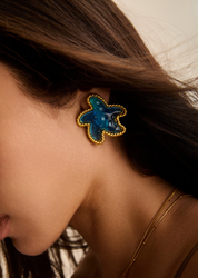 Miranda Blue Starfish Earrings