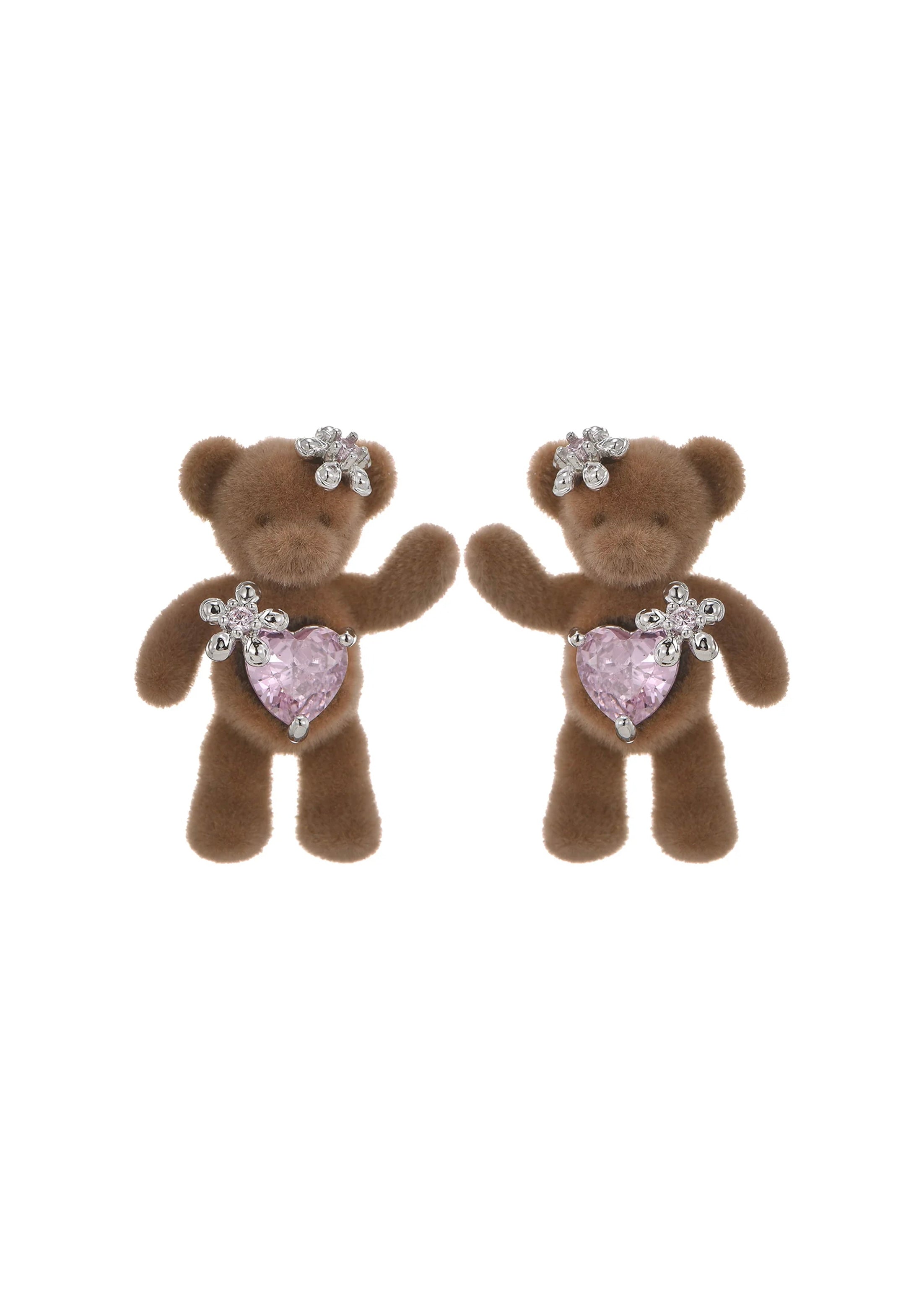 Hug Me Bear I Heart Earrings – Vintage Jewelry for Women