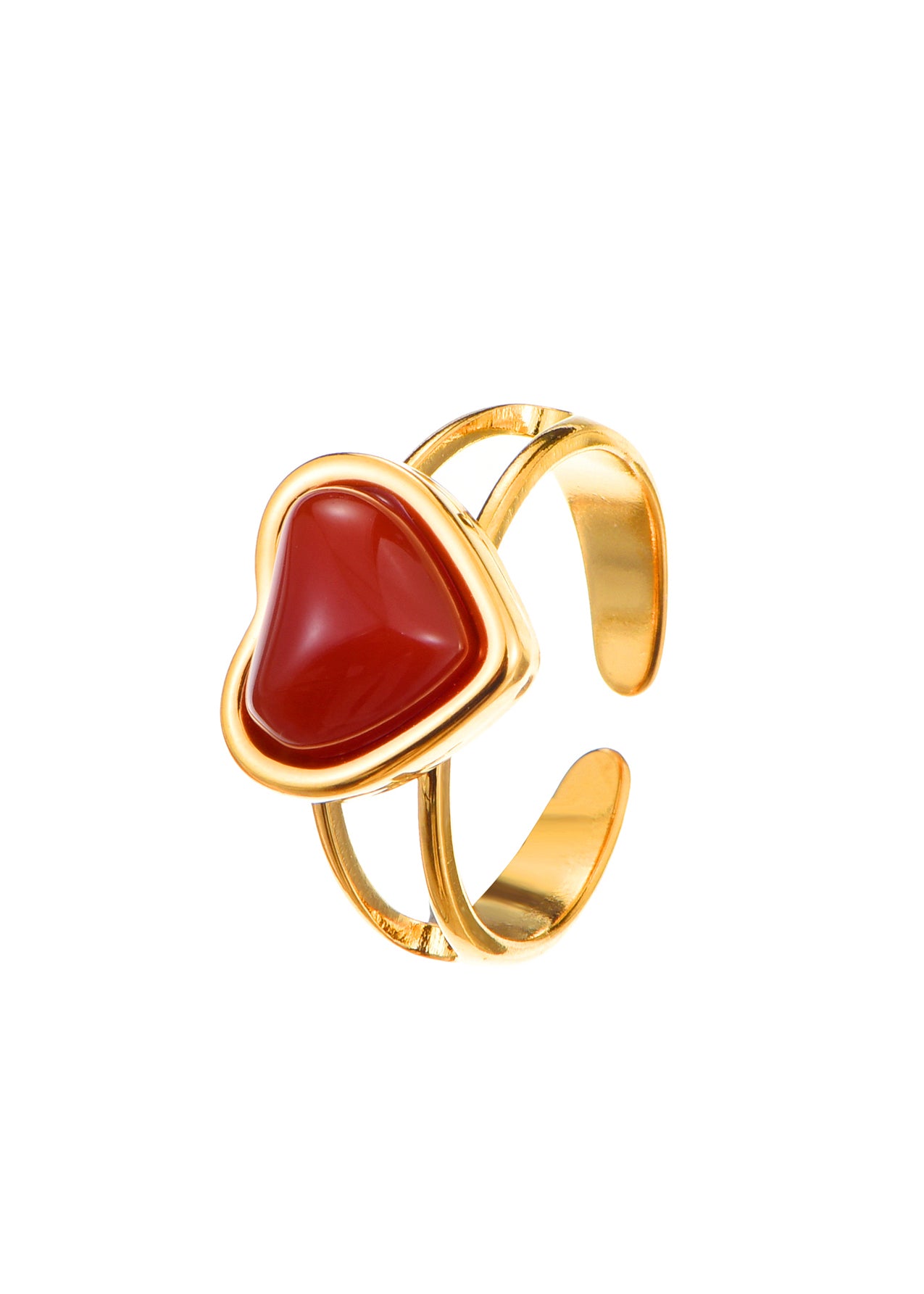 Emily Carnelian Summer Golden Ring