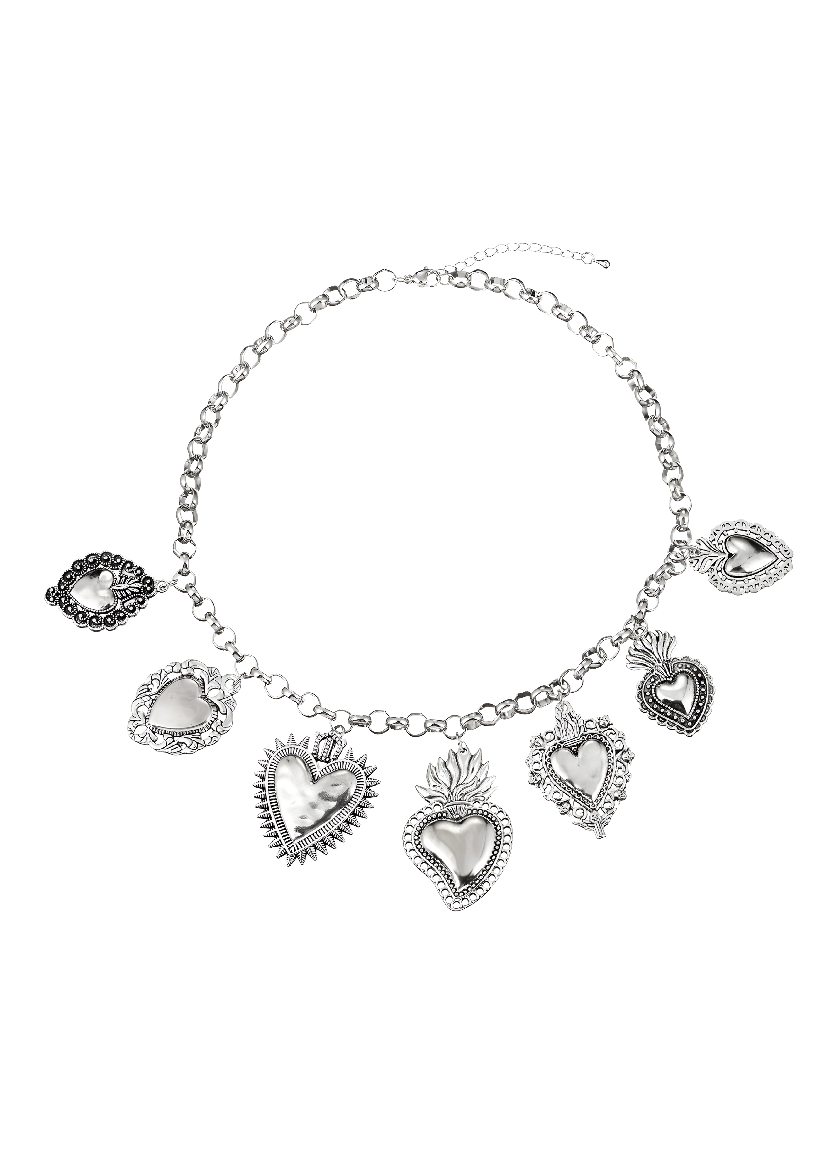 Sacre Coeur Ardent Heart Golden Necklace